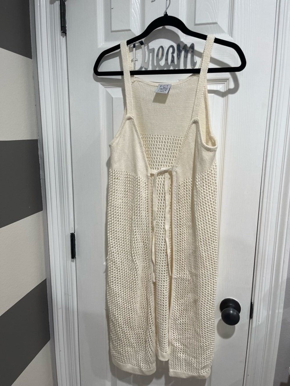 C&C California Cream Knit Sleeveless Vest Dress